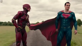 Race. Flash vs Superman _ Justice League Movies Clip