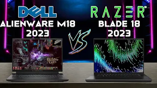 18 inch gaming laptop 2023 : alienware m18 vs razer blade 18 comparison