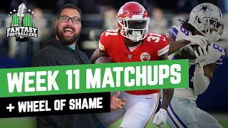 Fantasy Football 2021 - Week 11 Matchups + Wheel of Shame, Pinching Pennies - Ep. 1159