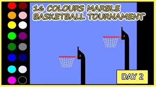 16 Colours Marble Basketball Tournament Day 2 | Lucyy Marble Race