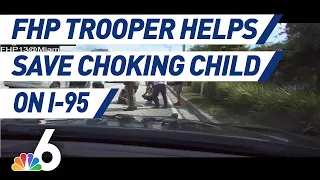 FHP Trooper Helps Save Choking Baby on I-95 in Miami