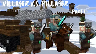 VILLAGER VS PILLAGER ( D-DAY) modern warfare in Minecraft part 1