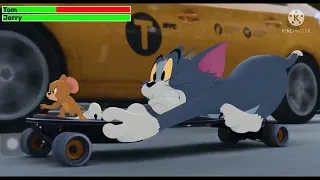 Tom & Jerry (2021) Skateboard Scene with healthbars