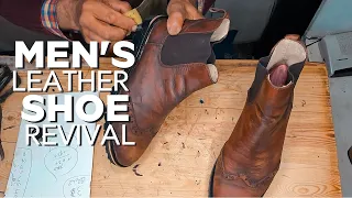 Transforming Worn Leather Shoes into Like New(part 2)!