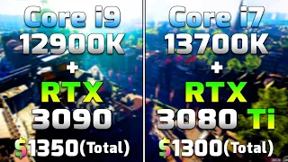 Core i9 12900K + RTX 3090 vs Core i7 13700K + RTX 3080 Ti | PC Gameplay Tested