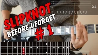 Slipknot before i forget - guitar lesson