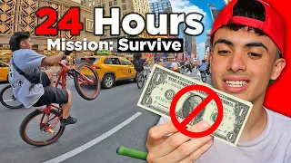 Surviving On $0 For 24 Hours In New York City (Challenge)