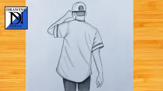 How to draw a boy Backside | Very easy Pencil Sketch for beginner | Easy drawing Tutorial | Drawing