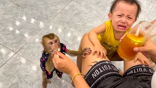 Diem's Emotional Reaction to her Mother Feeding Monkey Kaka