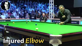 Ronnie Hurts His Elbow on the Shot | O'Sullivan vs Andrew Pagett | 2023 English Open R1