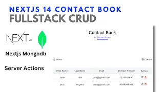 Fullstack CRUD Nextjs 14 Contact Book Application | mongoose mongodb Beginner Project LIVE BUILD