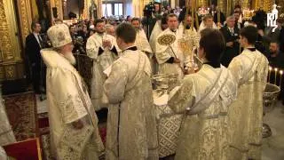 В праздник Богоявления Патриарх совершил литургию