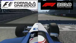 F1 2018 Vs F1 2003 - Williams FW25 Hotlap Comparison