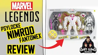 Marvel Legends X-Men Psylocke Nimrod Fantomex 3 Pack Review