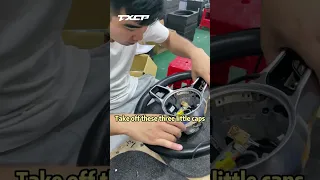 Disassembly and assembly case of Porsche Cayenne #car #carbonfiber #modified #steeringwheel #porsche