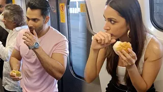 Kiara Advani Eating Vada Pav  In Mumbai Metro