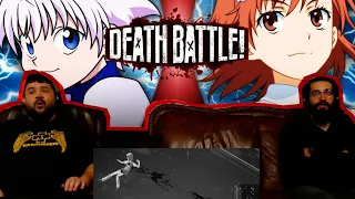 Killua VS Misaka (Hunter x Hunter VS A Certain Magical Index) | @deathbattle - RENEGADES REACT