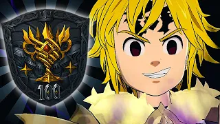 TOP 100 PVP WITH STILL RIDICULOUSLY OVERPOWERED MELIODAS TEAM! | Seven Deadly Sins: Grand Cross