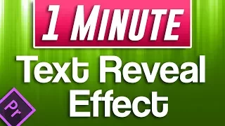 Premiere Pro CC : How to do EASIEST Text Reveal Effect