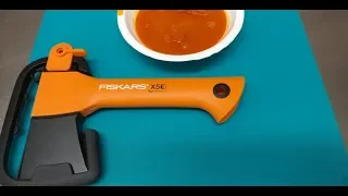 A quick review and cooking with Fiskars X5 axe