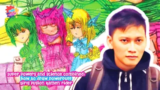 Super Powers and Science Combined: How to Draw Powerpuff Girls Fusion Kamen Rider