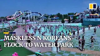 North Koreans flock to water park in Pyongyang after ‘victory’ over Covid-19