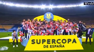 Athletic Bilbao team lifting Supercopa de España trophy 2021 - FULL CELEBRATION HD - 17/01/2021