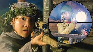 The female sniper smashed the Japanese searchlights and fought in the dark.