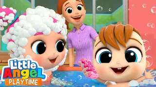 No No Bath Song | Fun Sing Along Songs by Little Angel Playtime