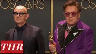 Oscar Winners Elton John & Bernie Taupin Full Press Room Speech | THR