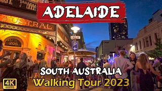 New Year's Eve, Adelaide, Walking Tour | Rundle St, Hindley St [4k-60fps] 🇦🇺 🦘