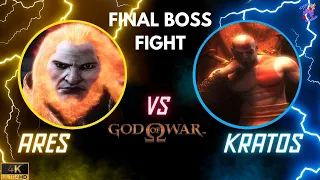 Kratos Vs Ares (God Of War) FInal Boss Fight | 4K 60FPS [Very Hard Mode]