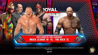 🔥WWE 2k24 🔥VRESTLEMANIA 39 X WWE CHAMPIONSHIPBROCK LESNAR 14 VS. THE ROCK 12