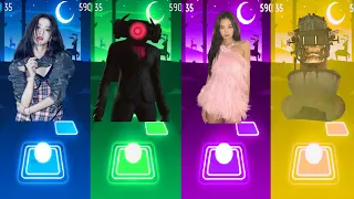 Jisoo anime vs Speaker man Titan vs Jenni Skibidi skeleton | Tiles hop edm rush