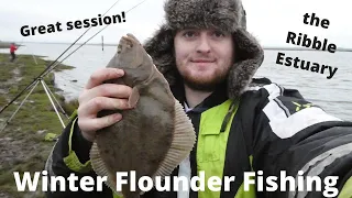 Winter Flounder Fishing the Ribble Estuary - GREAT SESSION!!