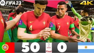 FIFA 23 - PORTUGAL 50-0  ARGENTINA ! FIFA  WORLD CUP FINAL 2022  QATAR  ! RONALDO VS MESSI !