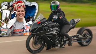 Sophie's GSX-R DOMINATES RACE! (200+ Mile STREET CRUISE on 8 SECOND BIKE)