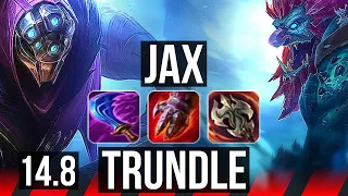 JAX vs TRUNDLE (TOP) | 16/0/6, Legendary, 6 solo kills, 36k DMG | EUW Diamond | 14.8