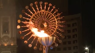 Locals Applaud Additional Olympic Cauldron in City Center of Rio