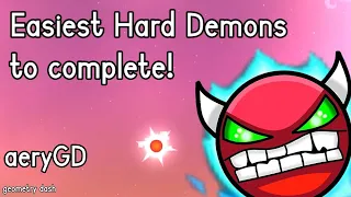 Easiest Hard Demons to Complete (Geometry Dash)