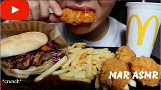 ASMR Eating Sounds |  McDonalds Fried Chicken, French Fries And Burger | MAR ASMR