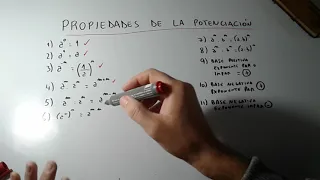 TODAS LAS PROPIEDADES DE LA POTENCIACION EN UN SOLO VIDEO. POTENCIA