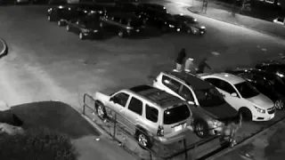 Shocking video shows 3 masked men open fire on victim in parking lot