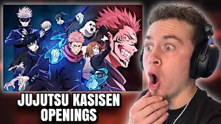 JUJUTSU KAISEN Openings (1-4) REACTION | New Anime Fan