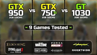 GTX 950 vs GTX 750 Ti vs GT 1030 | Test In 9 Games