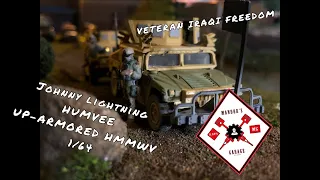 Veteran Iraqi Freedom!! Johnny Lightning 1/64 Humvee HMMWV Up-armored!!