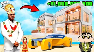 Franklin & Shinchan Do Hard Work To Become RICHEST Person In GTA5 || SumitOP