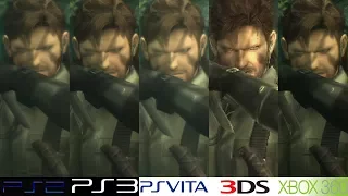 Metal Gear Solid 3 | PS2 VS 3DS VS 360 VS Vita VS PS3 | Graphics Comparison