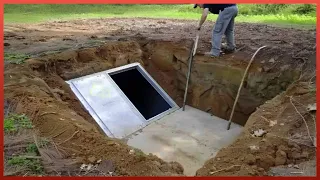 Man Bouwt Een Geheime Ondergrondse BUNKER in zijn Achtertuin