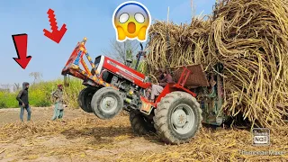 MF 385 A beautiful attempt to extract a single tractor and its trolley